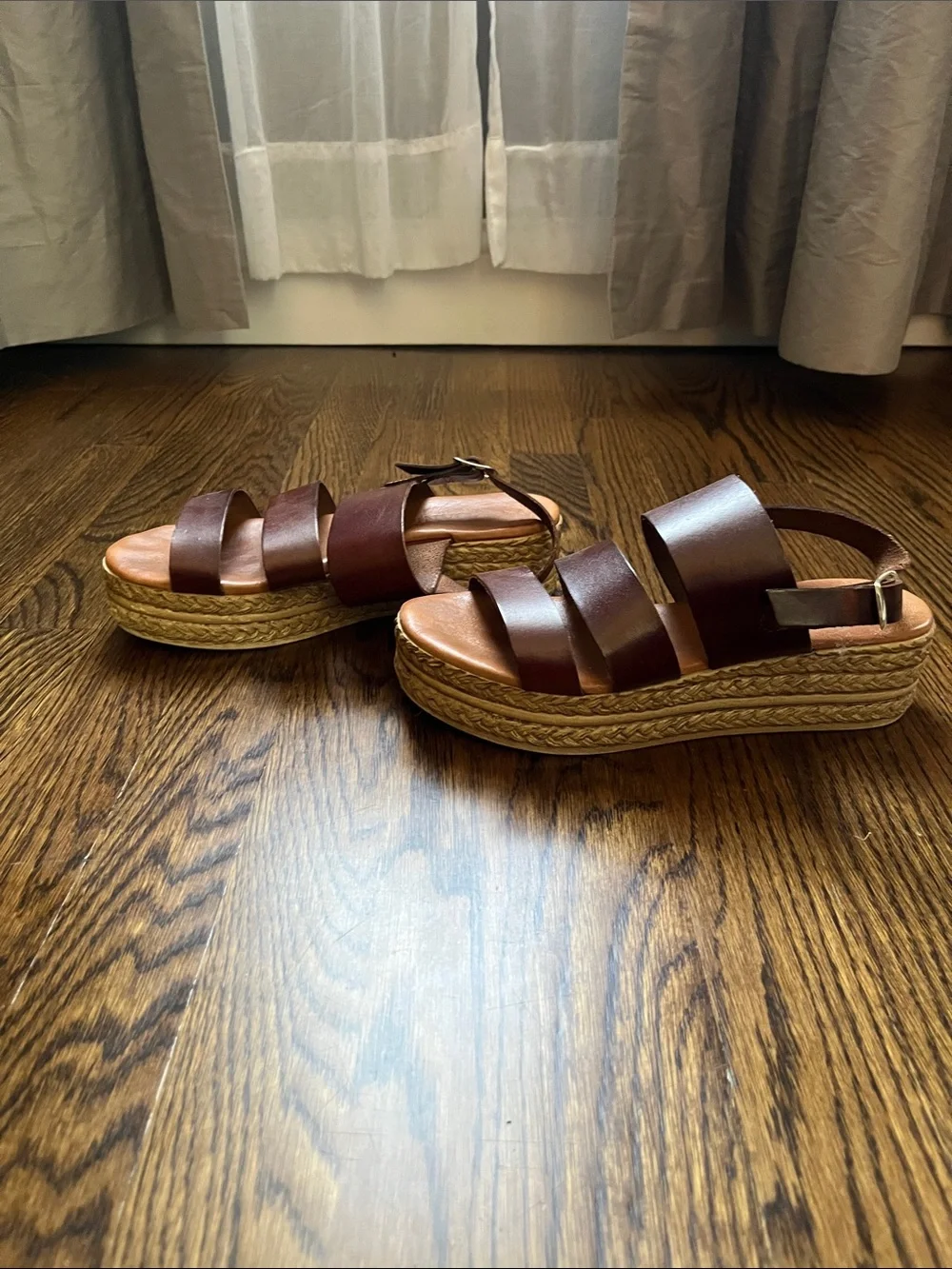 Cordani Brown Leather Platform Sandals 38
